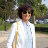Ines de la Fressange arrive au Grand Palais pour assister au défilé Carven printemps-été 2014. Paris, le 26 septembre 2013.