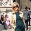 Claire Chazal arrive au Grand Palais pour assister au défilé Carven printemps-été 2014. Paris, le 26 septembre 2013.