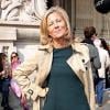 Claire Chazal arrive au Grand Palais pour assister au défilé Carven printemps-été 2014. Paris, le 26 septembre 2013.