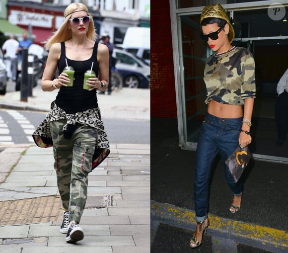 Gwen Stefani vs Rihanna : qui adopte le mieux la tendance camouflage ?
