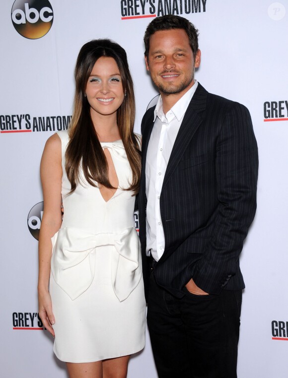 Camilla Luddington et Justin Chambers - Soirée en l'honneur du 200e épisode de "Grey's Anatomy" à Hollywood, le 28 septembre 2013.