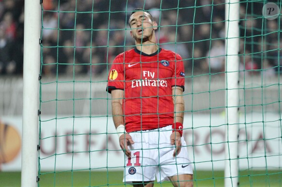 Mevlüt Erding lors du match entre le Paris Saint-Germain et Benfica au Parc des Princes à Paris, le 18 mars 2011