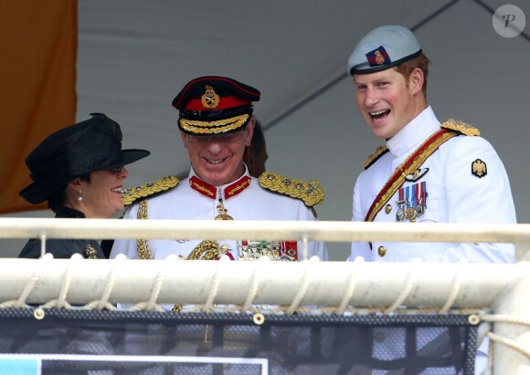 Le prince Harry à Sydney le 4 octobre 2013 lors d'une revue et d'une parade marquant le centenaire de l'indépendance de la Marine royale australienne.