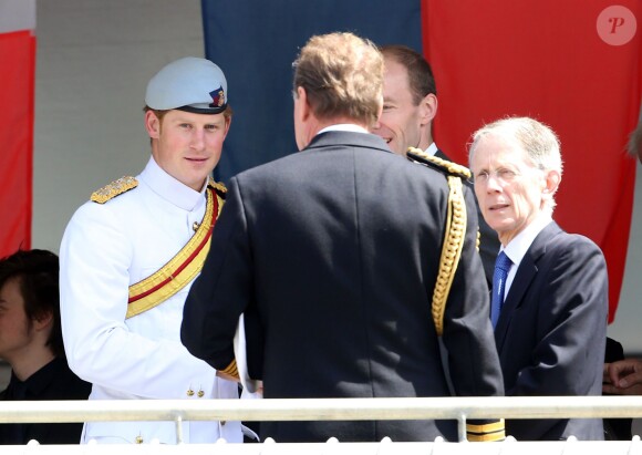 Le prince Harry à Sydney le 4 octobre 2013 lors d'une revue et d'une parade marquant le centenaire de l'indépendance de la Marine royale australienne.