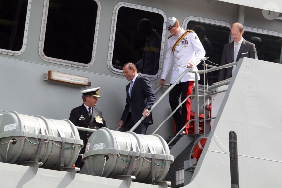 Le prince Harry à Sydney le 4 octobre 2013 lors d'une revue et d'une parade marquant le centenaire de l'indépendance de la Marine royale australienne.