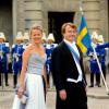 Le prince Friso et la princesse Mabel au mariage de Victoria de Suède le 19 juin 2010 à Stockholm