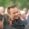 David Hallyday lors des obsèques de Jean-Pierre Pierre-Bloch au cimetière du Montparnasse à Paris, le 2 octobre 2013