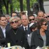David Hallyday lors des obsèques de Jean-Pierre Pierre-Bloch au cimetière du Montparnasse à Paris, le 2 octobre 2013