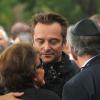 David Hallyday lors des obsèques de Jean-Pierre Pierre-Bloch au cimetière du Montparnasse à Paris, le 2 octobre 2013