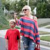 Gwen Stefani et son fils Kingston se rendent à un goûter d'anniversaire. Los Angeles, le 5 octobre 2013.