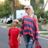 Gwen Stefani et son fils Kingston se rendent à un goûter d'anniversaire. Los Angeles, le 5 octobre 2013.