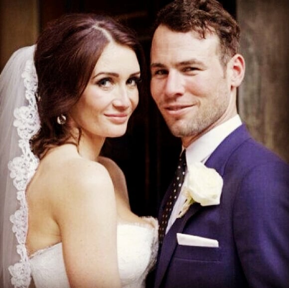 Mark Cavendish et Peta Todd lors de leur mariage samedi 5 octobre 2013 à Londres.