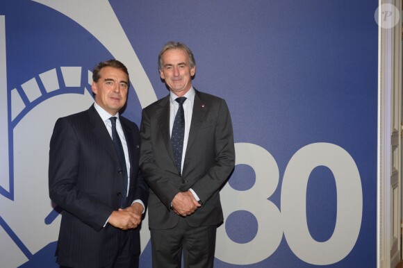Alexandre de Juniac et Frédéric Gagey à la soirée des 80 ans d'Air France, à Paris, le 7 octobre 2013.