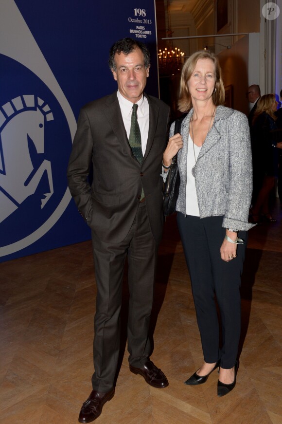 Henri Giscard d'Estaing et son épouse à la soirée des 80 ans d'Air France, à Paris, le 7 octobre 2013.