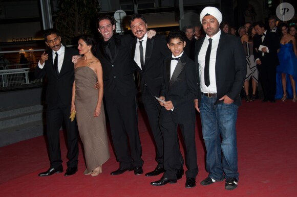 Tenoch Huerta, Dolores Heredia, Everardo Gout, Carlos Bardem, Kristyan Ferrer et Vikram Chatwal à Cannes, le 17 mai 2011.