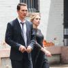 Scarlett Johansson et Matthew McConaughey élégants sur le tournage du spot The One de Dolce & Gabbana sous la direction de Martin Scorsese. Juillet 2013 à New York