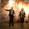 La princesse Beatrix des Pays-Bas était associée à la princesse Sumaya bint El Hassan, férue d'archéologie, le 8 octobre 2013 au Rijksmuseum van Oudheden à Leyde pour l'inauguration de l'exposition Petra : Merveille dans le désert.