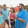 Afin de travailler sur son trac, Laurent Ournac et sa partenaire répètent sa chorégraphie de "Danse avec les stars 4" devant les acteurs de la série "Camping Paradis" (TF1)