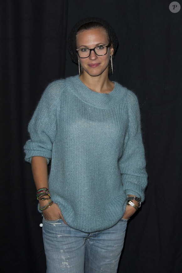 Lorie à la conférence de presse de la 7e édition du Foot Concert, au profit de l'association Huntington Avenir au Palais des sports de Lyon, le 12 octobre 2013.