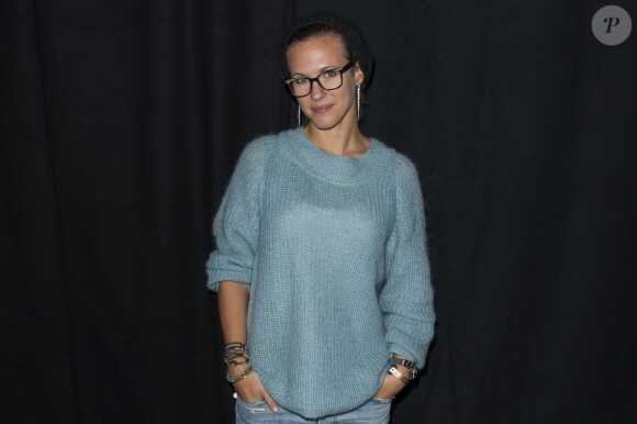 Lorie à la conférence de presse de la 7e édition du Foot Concert, au profit de l'association Huntington Avenir au Palais des sports de Lyon, le 12 octobre 2013.