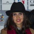 Joyce Jonathan à la conférence de presse de la 7e édition du Foot Concert, au profit de l'association Huntington Avenir au Palais des sports de Lyon, le 12 octobre 2013.