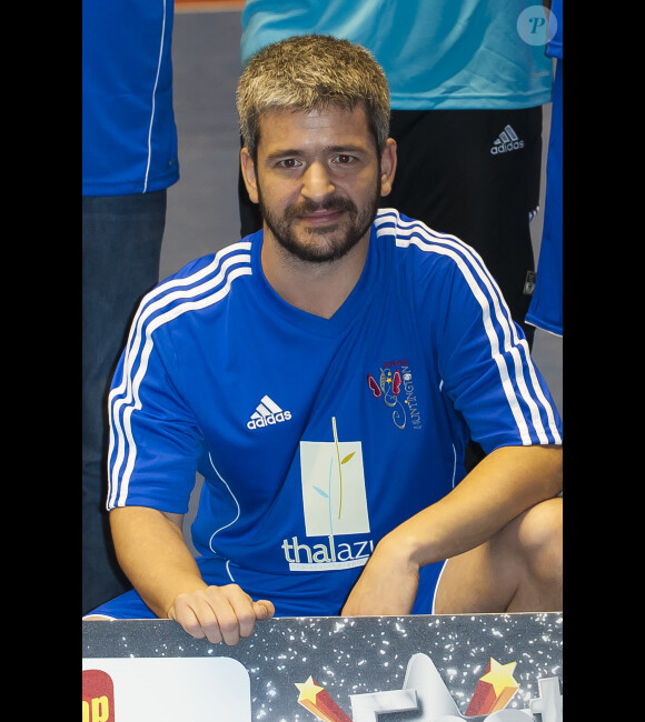 Grégoire à la 7e édition du Foot Concert, au profit de l'association Huntington Avenir au Palais des sports de Lyon, le 12 octobre 2013.