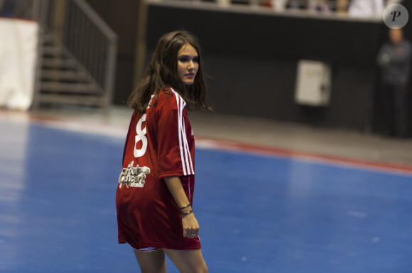 Joyce Jonathan à la 7e édition du Foot Concert, au profit de l'association Huntington Avenir au Palais des sports de Lyon, le 12 octobre 2013.