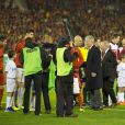 Le roi Philippe de Belgique était présent au stade Roi Baudouin le 15 octobre 2013 lors de Blegique - Pays de Galles pour fêter la qualification des Diables rouges pour le Mondial 2014 au Brésil