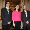 Joel et Ethan Coen lors de la cérémonie de remise des insignes de Commandeur de l'ordre des Arts et des Lettres à Ethan Coen et Joel Coen par Aurélie Filippetti au ministère de la culture à Paris, le 16 octobre 2013.