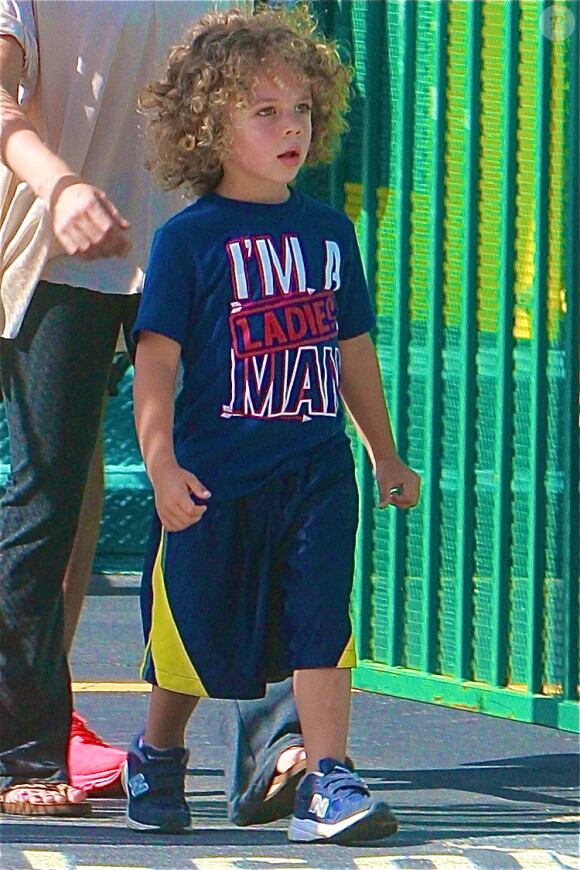 Exclusif - Le petit Hank Baskett IV, bientôt 4 ans, à Los Angeles, le 23 avril 2013.