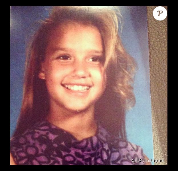 Jessica Alba à l'âge de onze ans. Photo postée sur sa page Instagram