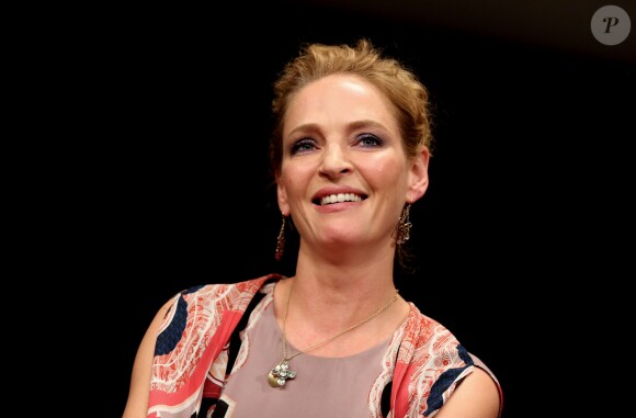 Uma Thurman - Remise du Prix Lumière à Quentin Tarantino lors du Festival Lumière à Lyon le 18 octobre 2013.