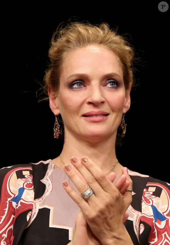 Uma Thurman - Remise du Prix Lumière à Quentin Tarantino lors du Festival Lumière à Lyon le 18 octobre 2013.