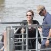 Exclusif - Angelina Jolie fait des répérages pour son prochain film "Unbroken" dans le Queensland en Australie le 16 octobre 2013.