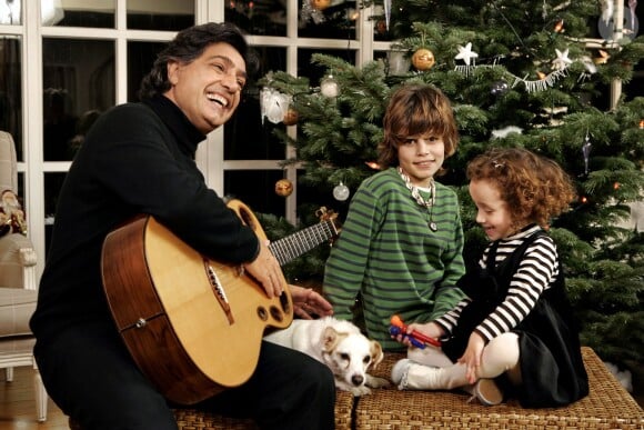 Frédéric François en famille à Antheit, en décembre 2007.