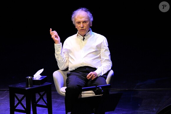 L'acteur francais Jean-Louis Trintignant dans la pièce "Trois poètes libertaires du XXe siècle" le 1er octobre 2013