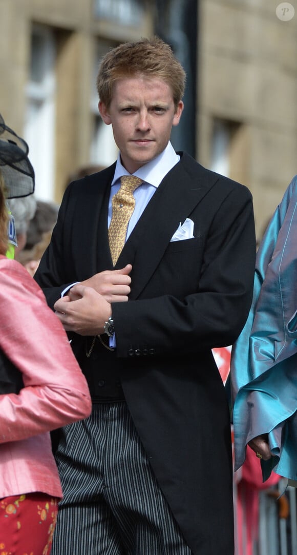 Hugh Grosvenor, ici lors d'un mariage chez le duc de Northuberland en juin 2013, a été désigné comme parrain du prince George, premier enfant du prince William et de Kate Middleton, lors de son baptême le 23 octobre 2013.