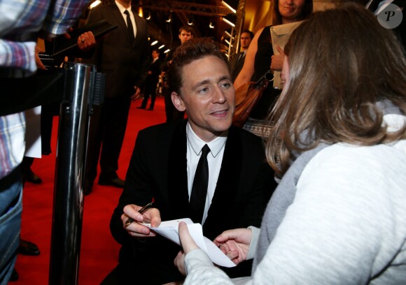 Tom Hiddleston lors de l'avant-première du film "Thor: Le Monde des ténèbres", au Grand Rex à Paris, le 23 octobre 2013.