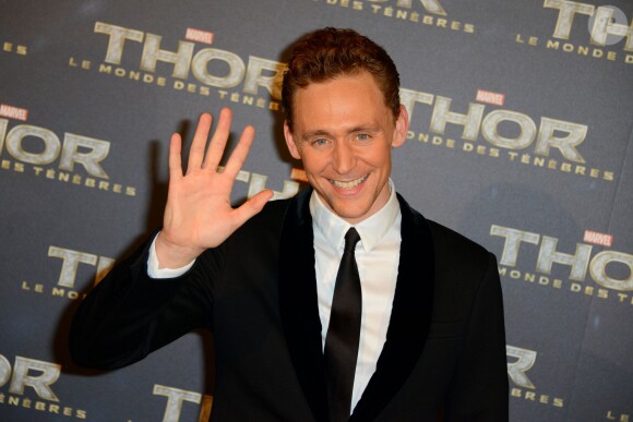 Tom Hiddleston à la première de Thor: Le Monde des Ténèbres au Grand Rex, Paris, le 23 octobre 2013.