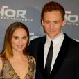 Natalie Portman et Tom Hiddleston à la première de Thor: Le Monde des Ténèbres au Grand Rex, Paris, le 23 octobre 2013.