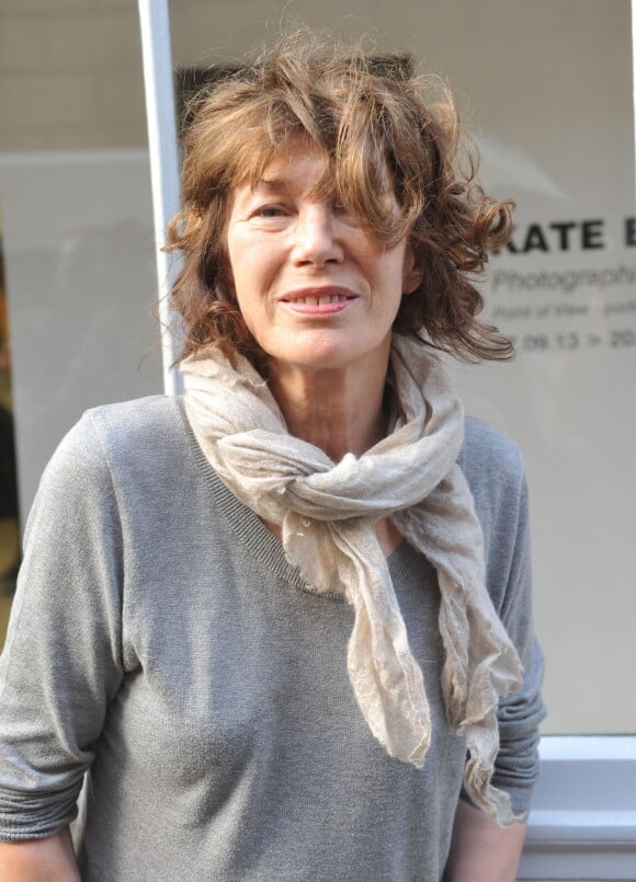 Jane Birkin - Vernissage de l'exposition "Point of View" de Kate Barry à Paris le 26 septembre 2013.
