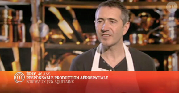 Eric, candidat de MasterChef (épisode 5 de MasterChef saison 4 - diffusé le vendredi 25 octobre 2013 sur TF1).