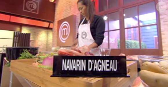 Shirley n'est pas une experte du navarin d'agneau (épisode 5 de MasterChef saison 4 - diffusé le vendredi 25 octobre 2013 sur TF1).