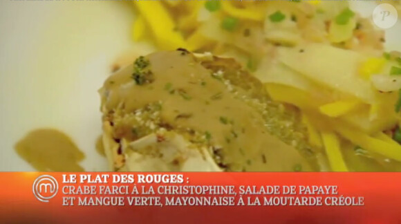 Le plat proposée par l'équipe rouge (épisode 5 de MasterChef saison 4 - diffusé le vendredi 25 octobre 2013 sur TF1).