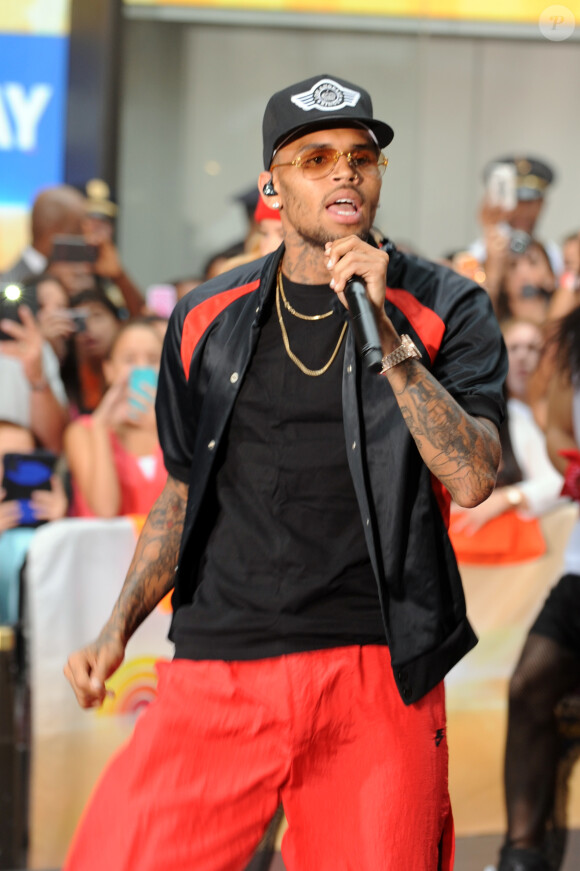 Chris Brown sur le plateau de l'émission "Today Show" à New York, le 30 août 2013.