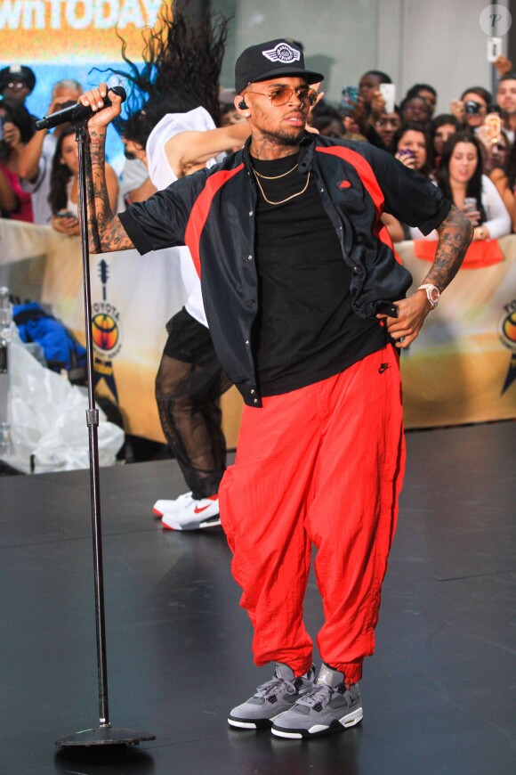 Chris Brown sur le plateau de l'émission "Today Show" à New York, le 30 août 2013.