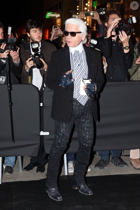 Karl Lagerfeld à Paris, le 1er octobre 2013.