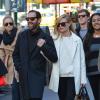 Michael Polish et Kate Bosworth font du shopping à New York, le 28 octobre 2013. L'actrice porte un manteau et un top en cuir The Collection starring Kate Bosworth par Topshop, un sac Burberry et des bottines Topshop.