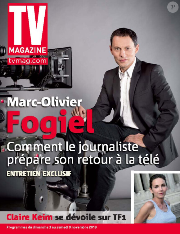Marc-Olivier Fogiel en couverture de TV Magazine