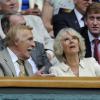 Sir Bruce Forsyth et Camilla Parker Bowles à Wimbledon en juin 2012